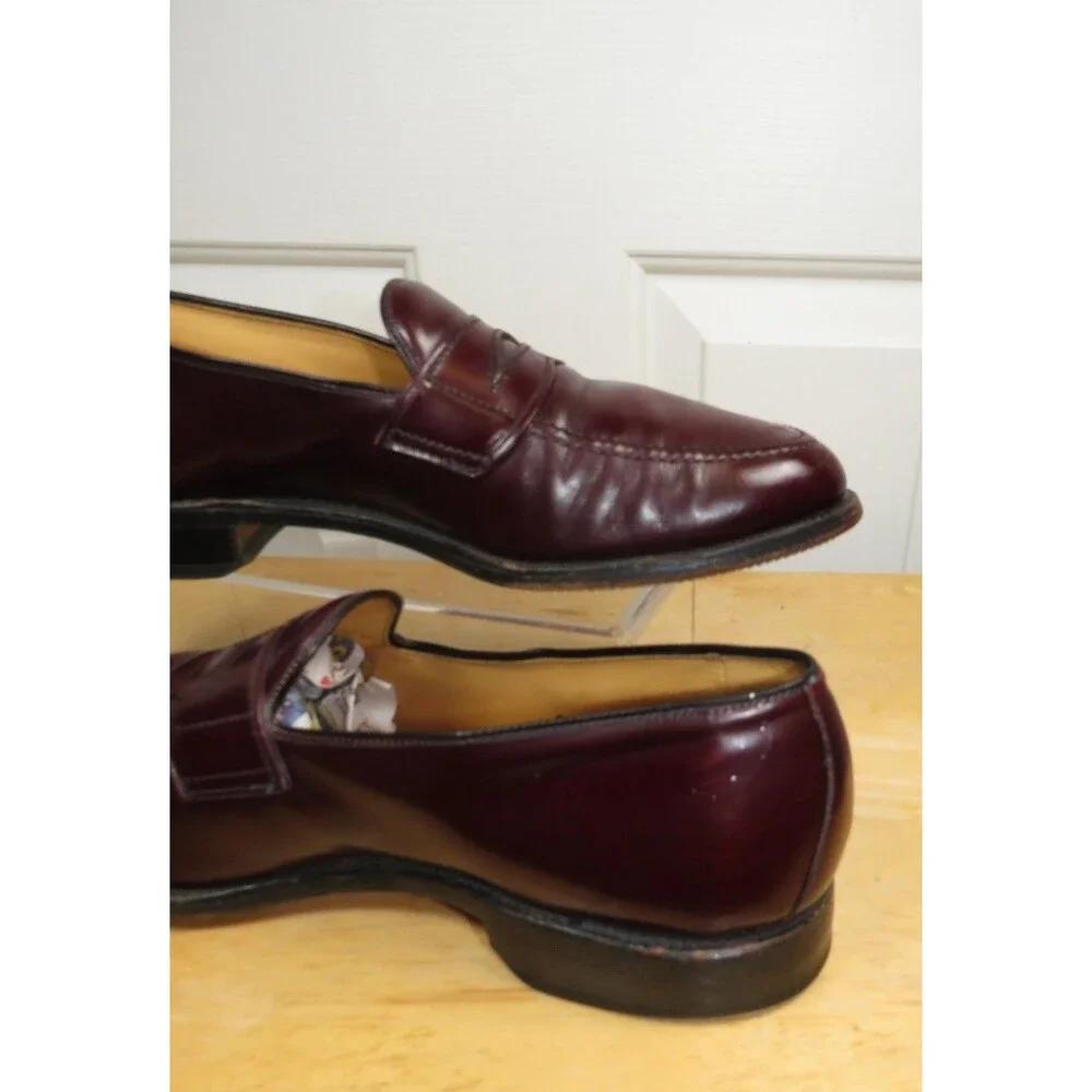 Allen Edmonds Lexington Size 9 C Burgundy Brown Men's Loafers Shoes